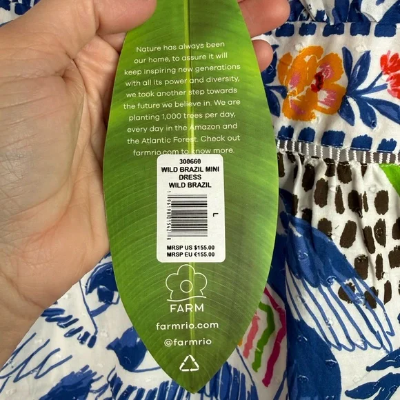 NWT Farm Rio Wild Brazil Mini Dress - Picture 8 of 14
